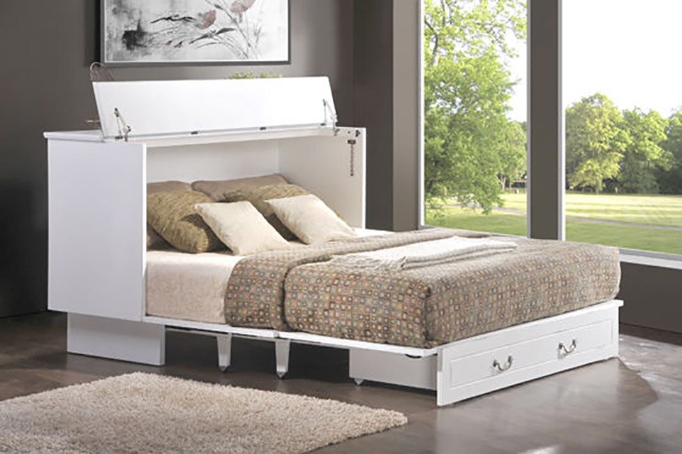 bristol queen storage murphy bed with mattress